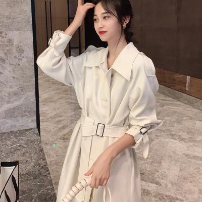 China spring and autumn korean women clothing anti-wrinkle mid long clothing women coat for sale