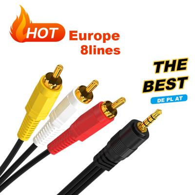 China Europe TVP 4K Cccam 8 Lines Cable From Egygold Oscam Poland Suitable For Spain Germany Poland TV Receiver Free Test 8 Lines for sale