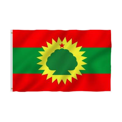 China 100% High Quality Oromo Oromo 3x5 FT Silk Screen Health Care Polyester Wholesale Outdoor Flying Print BOLISI Institutes Oromo Flag for sale