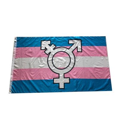 China High Quality Cheap Price Polyester Gay Pride Transgender FLYING Flag With 3x5 Symbol for sale