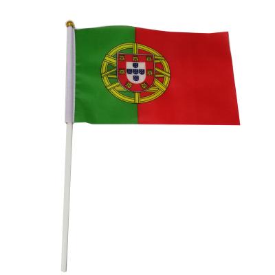 China Health Care Institute High Quality Wholesale 100% Polyester Portugal Digital Hand Printed Waving Flag for sale