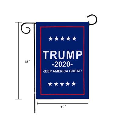 China Polyester FLYING Wholesale Double Sided Trump Garden Flag 2020 Custom Design For New Outdoor Garden Decoration for sale