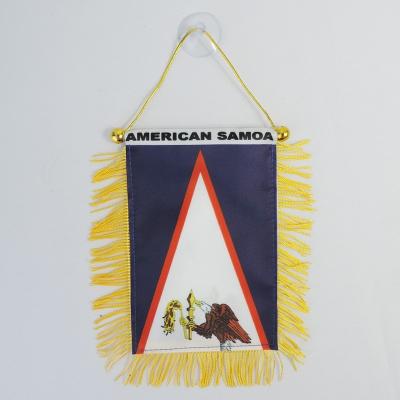 China Custom Pennant Silk Screen Printing American Samoa Pennant High Quality Advertising Flags for sale