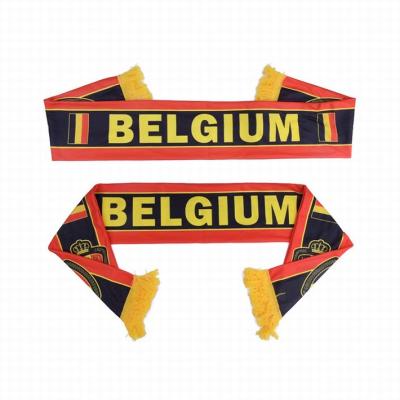 China Wholesale Customized Printed Logo Polyester Printing Soccer Fans Scarf Sport Team Acrylic Knitted Decorative Scarf for sale