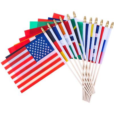 China Health Care Institutes World Cup 2022 Qatar All Countries Hands On 10x15cm Soccer Countries Cheering Flag Fan Hand Held Flag For World Cup for sale