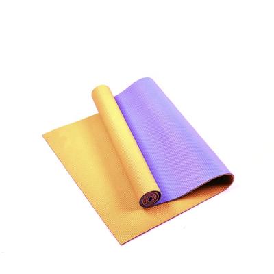 China Non-slip Cheap Yoga Mat Customizable Yoga Mat Two Color PVC Yoga Mat for sale