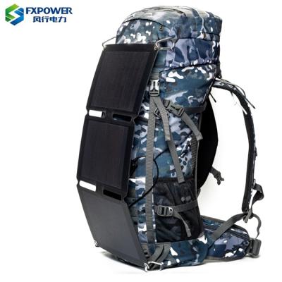 China Travel Waterproof Camping DAS Solar Backpack 50l With Panel Mountaineering Foldable Solar Charging Waterproof Outdoor Backpack With Usb for sale