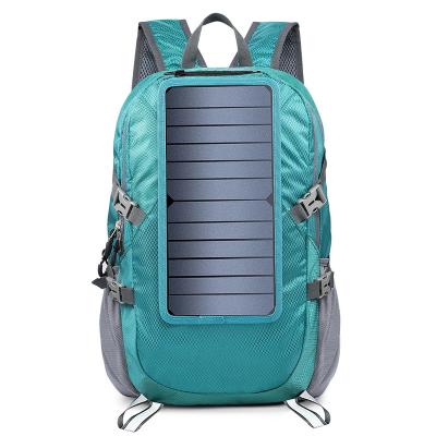 China Hot Sale 30L Waterproof Outdoor Solar Power Backpack Waterproof With Solar Panel Charging For Camping Hiking for sale