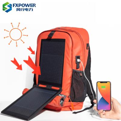 China High Quality Large Space Solar Panel DAS Laptop Solar Backpack Waterproof With 20W Solar Panel Charger For Outdoor Hiking for sale