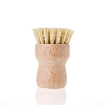 China Sustainable embody cleaning brush nature eco-friendly hemp stiffens kitchen round palm bamboo eco pot dish washing brushes for sale