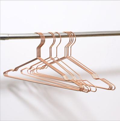 China Fabric protection OEM nature metal wire rose gold coat hanger holder and coat hanger hook for sale