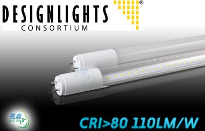 China LED Fluorescent Tube DLC Listed Neutral White 110lm/W CRI 80 4ft 48inches for sale