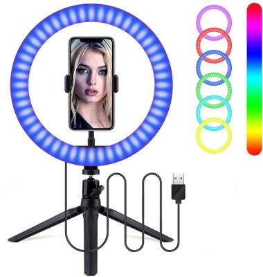 China PC+ABS RK-42 RGB Ring Light Affordable 12 Inch With Tripod Factory Price Wholesale Ring Light With Premium Quality Ring Light Cheap for sale