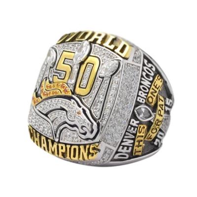 China 2015 Denver Broncos Custom Championship Rings/Sports Casual Rings Fan Collectible Sports Rings For Men for sale