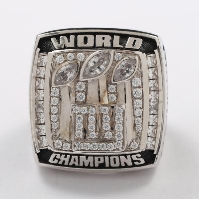 China Sports Custom Copper Ring 925 Sterling Silver New York Giants NFL2007 Super Bowl XLII Championship for sale