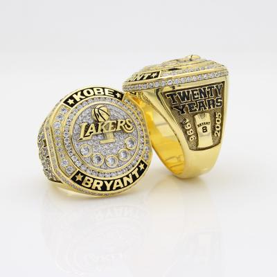 China Custom Men's Casual/Sporting Basketball Kobe Bryant Championship Champion Rings 20th Anniversary Ring for sale