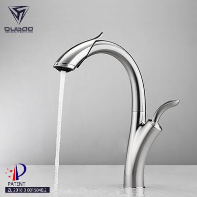 China OUBAO Contemporary American Style Commercial Kitchen Chrome Design Polish Kitchen Faucet for sale