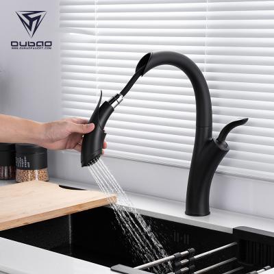 China Contemporary American Standard cUPC Certificate Deck Mounted Copper Pull Out Sprayer Kitchen Faucets for sale