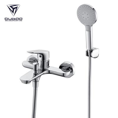 China Bodyless Sliding Bar Bathroom Shower Lead Free Low Lead Panels Chrome Polishes Shower Mixer for sale