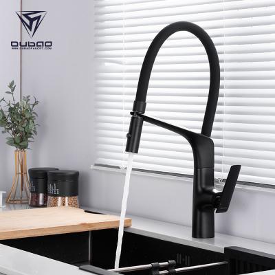 China Professional Commercial Chrome Thermostatic Faucets 2 Way Sprayer Long Neck Silicone Luxury Kitchen Faucets for sale