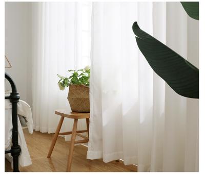 China Simple Minimalist Innermor White Drapes Sheer White Curtain Window Tulle For Living Room Bedroom for sale