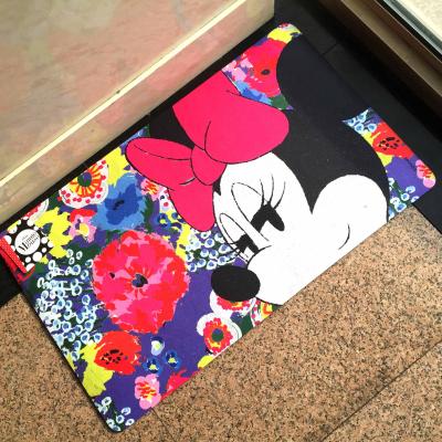 China Heat Transfer Door Mat Floor Mat Non Slip Washable Printing Washable Rubber Mat for sale