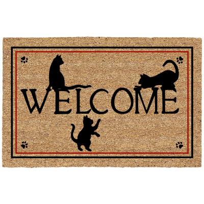 China Coconut Fiber Mat Entrance Doormats DIY Washable Empty Coconut Fiber Single Mat for sale