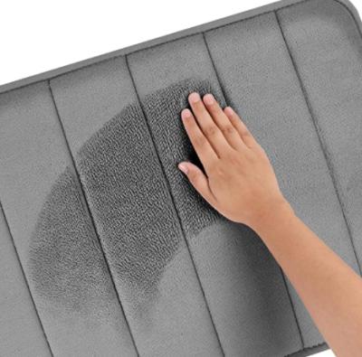 China Microfiber Washable Soft Washable Bath Mat 40 x 60cm, Shaggy Bathroom Mat Fluffy, Ultra Water Absorbent Bath Cover, Non-Slip, Machine Washable for sale