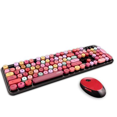 China Cute lipstick wireless punk girl color mouse keyboard desktop keyboard mouse installation for sale