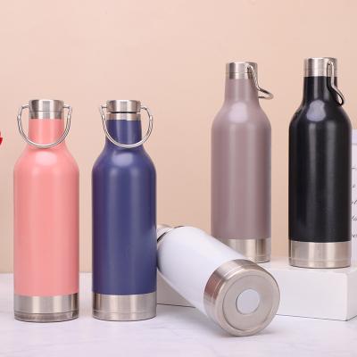 China Fashion Portable Stainless Steel Ring Thermos Cup Simple Daily Business Coke Bottle Pot for sale