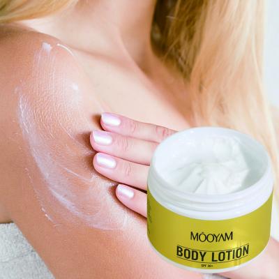 China Moisturizer Private Label Body Lotion Cream Organic Whitening Soft SPF 30+ Moisturizing Body Lotion for sale