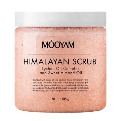 China Exfoliator Factory Cosmetic Hot Sales Natural Organic Body Skin Care Exfoliating Salt Soothing Himalayan Pink Body Scrub for sale