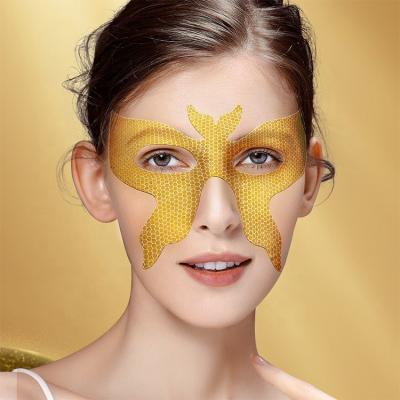 China Anti-Puffiness Private Label Snake Venom Peptide Hive Butterfly Eye Mask Eye Bag Butterfly Eye Sheet Gold Soft Moist Mask for sale