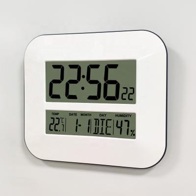 China Wholesale Antique Style Factory Large LCD Display Digital Calendar Temperature Humidity Nap Desktop Alarm Clock for sale