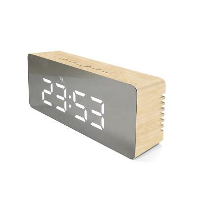 China 2021 Antique Style Cheap Big Price LED Alarm Table Clock Electronic Display Screen Mirror Clock for sale