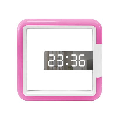 China Fashionable Antique Style Decoration Temperature Alarm Clock Digital LED Home Mirror Clock With Remote Control RGB Color for sale