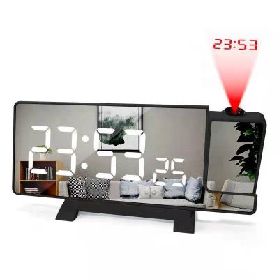 China Digital Projection Display Desk Table Radio Clock With Radio And Projector Phone Charger for sale