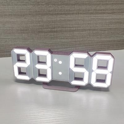 China LUMINOVA Small Stock Factory Wholesale Hot Selling 3D Digital Wall Table Clock Alarm Clock With Led Display for sale