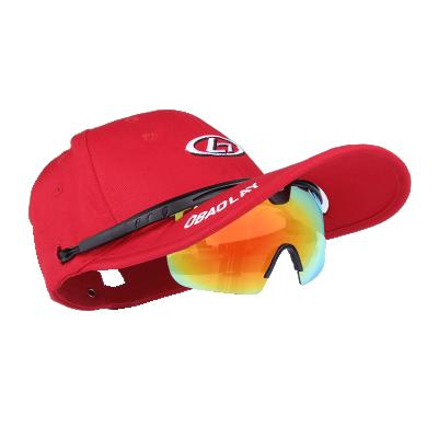 China 2020 Obaolay Optical glasses sun hat polarized sunglasses hat replaceable lens wholesale sports sunglasses for sale