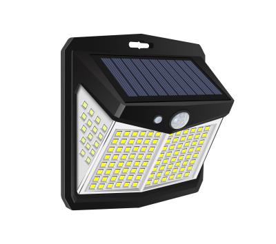 China Modern 128 Led Solar Wall Light Solar Sensor IP65 Outdoor Waterproof Wall Light for sale