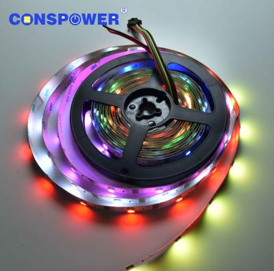 China Magic Landscape LED Strip 30LEDS/M Breakpoint Resume Bulit-in Addressable IC WS2815 5050RGB LED Strip IP20 12V 10mmPCB for sale