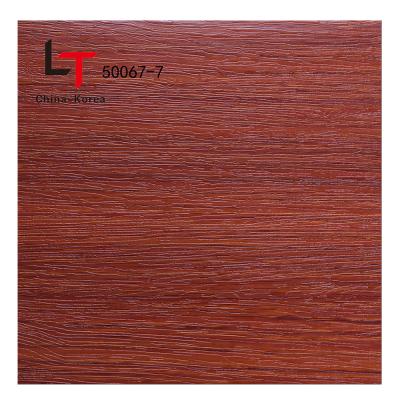 China Plastic PVC Material Decoration Wood Grain Design Furniture PVC Vacuum Press Hot Stamping PVC Film for sale