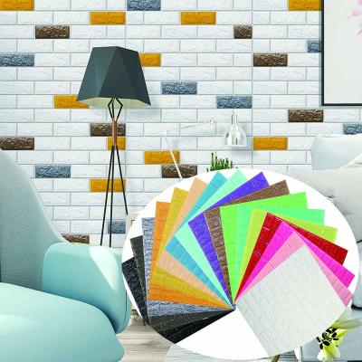 China 3D Anti-Static Stone Brick Designs XPE Foam Wallpapers/Wall Covering For Living Room/Bedroom Decoration for sale