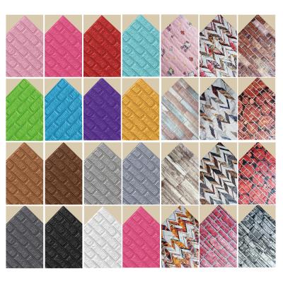 China Anti - Static Colorful Brick Designs XPE Foam Wallpapers / Wall Cladding For Room Decoration for sale