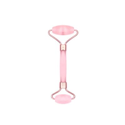 China Face Lift Natural Pink Quartz Jade Roller facial massage tool Apply to body chest face for sale