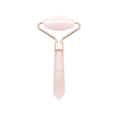 China Face Lift Custom Logo Natural Big head Powder Crystal Jade Unilateral Roller Facial Massage Tools Wholesale for sale