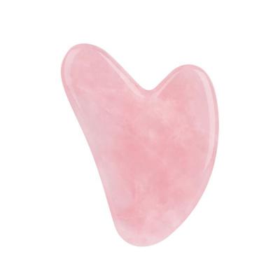 China Face Lift Board Facial Massager Tool Rose quartz Jade Gua Sha Stone Custom Logo Wholesale 100% Natural Face Healthcare for sale