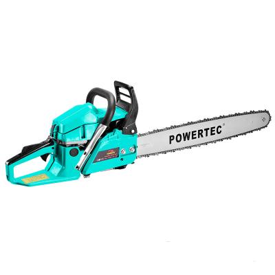 China 2-Stroke POWERTEC 1.2kw 2-Stroke Gasoline Saw Tree Cutter Chainsaw for sale