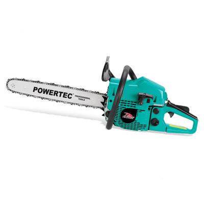 China 2-Stroke POWERTEC 52CC 2.2KW Gasoline Chainsaws Wood Cutter With 18