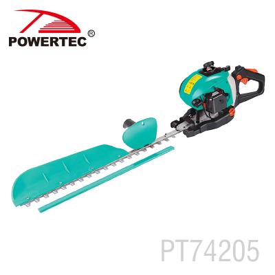 China POWERTEC 22.5cc 800w 600mm Petrol Hedge Trimmer, PT74205 Petrol Hedge Trimmer for sale